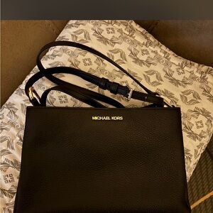 Michael Kors Black Pebbled Leather Shoulder Bag